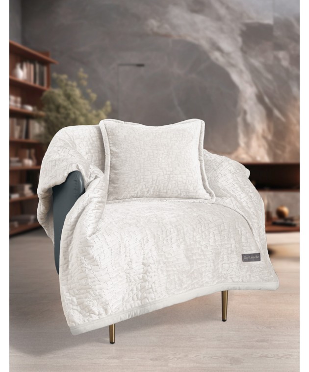 Ριχτάρι Bolzano Ivory 130x170 + Διακοσμητικό Μαξιλάρι Πολυθρόνας