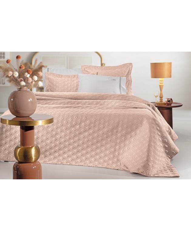 Σετ 3τμχ Κουβερλί Honour Old Pink 240x250 Νυφικό Κουβερλί
