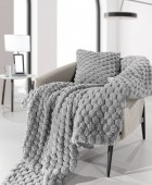 Ριχτάρι Elixir Silver 120x160 + Διακοσμητική Μαξιλαροθήκη Πολυθρόνας