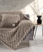 Ριχτάρι Elixir Taupe 120x160 + Διακοσμητική Μαξιλαροθήκη Πολυθρόνας