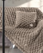 Ριχτάρι Elixir Taupe 120x160 + Διακοσμητική Μαξιλαροθήκη Πολυθρόνας