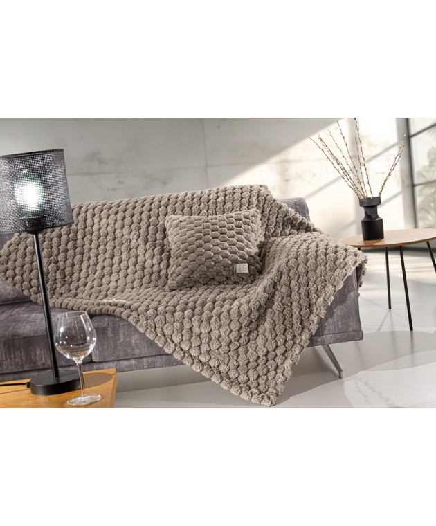 Ριχτάρι Elixir Taupe 120x160 + Διακοσμητική Μαξιλαροθήκη Πολυθρόνας