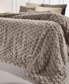 Κουβέρτα Elixir Taupe 260x240 Γούνινες King Size