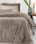 Κουβέρτα Elixir Taupe 260x240 Γούνινες King Size