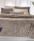 Κουβέρτα Elixir Taupe 260x240 Γούνινες King Size