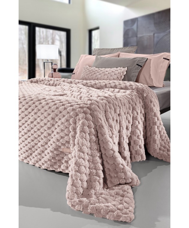 Κουβέρτα Elixir Old Pink 260x240 Γούνινες King Size