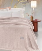 Κουβέρτα Cheval Pudra 220x240 Κουβέρτες Βελουτέ Υπέρδιπλες