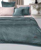 Σετ 2τμχ Κουβέρτα Bolzano Emerald 220x240 Κουβέρτες Βελουτέ Υπέρδιπλες