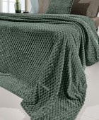 Σετ 2τμχ Κουβέρτα Smoothie Pesto 220x240 Κουβέρτες Fleece Υπέρδιπλες
