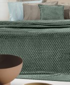 Σετ 2τμχ Κουβέρτα Smoothie Pesto 220x240 Κουβέρτες Fleece Υπέρδιπλες