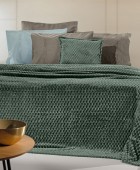 Σετ 2τμχ Κουβέρτα Smoothie Pesto 220x240 Κουβέρτες Fleece Υπέρδιπλες