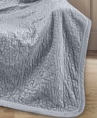 Ριχτάρι Bolzano Silver 130x170 + Διακοσμητικό Μαξιλάρι Πολυθρόνας