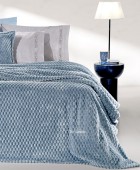 Σετ 2τμχ Κουβέρτα Smoothie Blue 220x240 Κουβέρτες Fleece Υπέρδιπλες