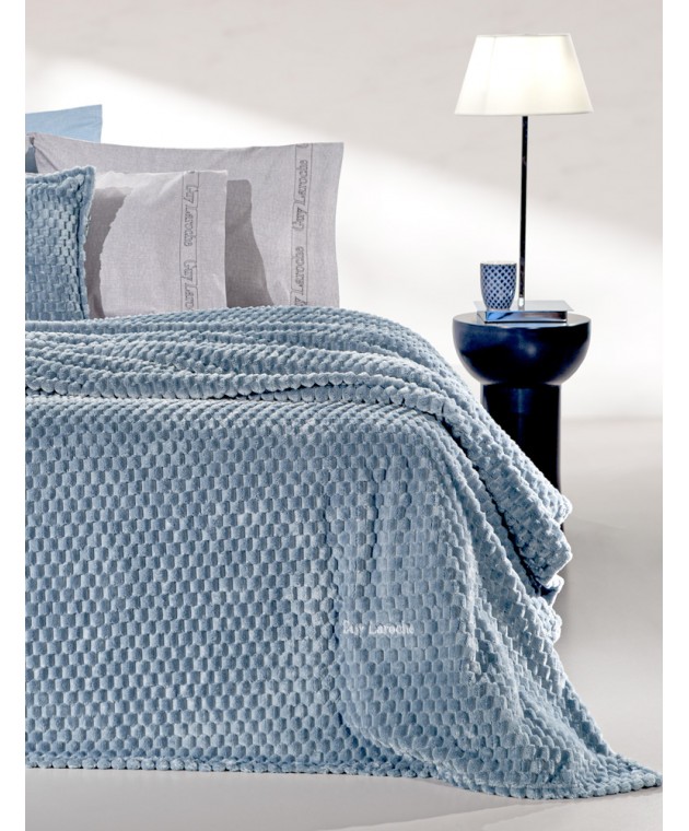 Σετ 2τμχ Κουβέρτα Smoothie Blue 220x240 Κουβέρτες Fleece Υπέρδιπλες
