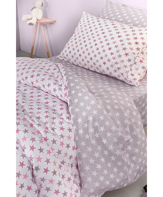 Σετ 2τμχ Παιδική Παπλωματοθήκη Cosmos Pudra 165x225 Παιδικές Παπλωματοθήκες
