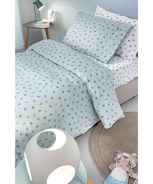 Σετ 2τμχ Παιδική Παπλωματοθήκη Paw Ciel 165x225 Παιδικές Παπλωματοθήκες