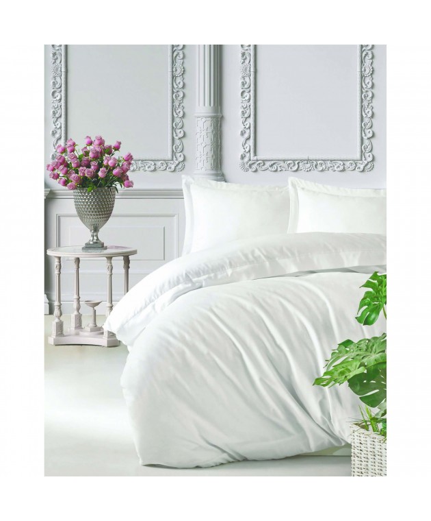 ALMA6 ΣΕΝΤ 170Χ270CM  WHITE 230TC 100% COT/N Σεντόνια Μεμονωμένα Μονά