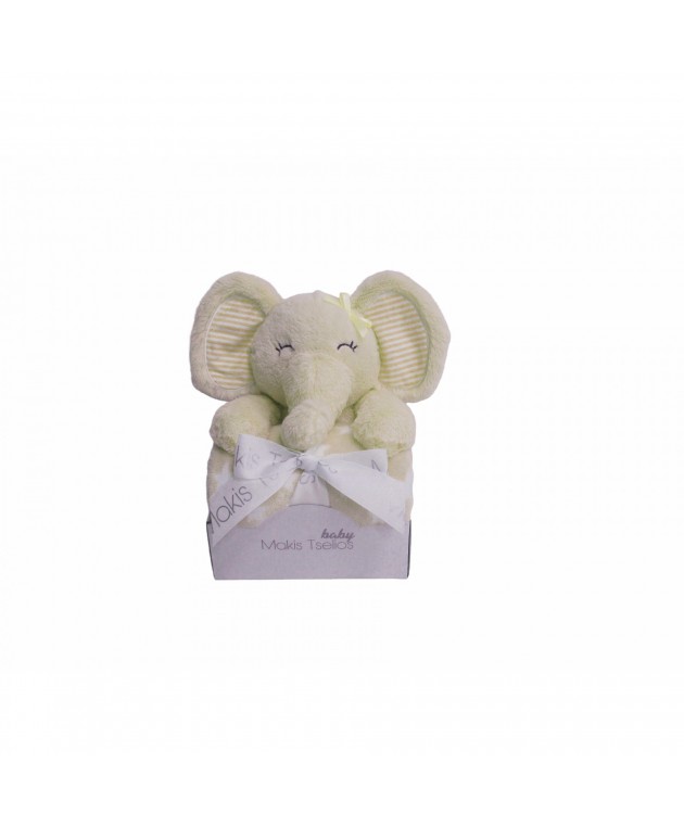 ELEPHANT BEIGE ΔΙΑΚΟΣΜΗΤΙΚΟ ΚΟΥΚΛΑΚΙ ΜΕ ΚΟΥΒΕΡΤΑ 80X110 Αγκαλιάς-Λίκνου
