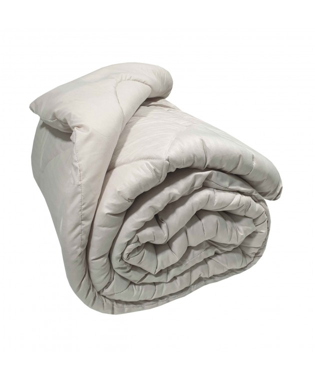 Πάπλωμα Μικροϊνών Stripe ΚΟΜΒΟΣ Cream Satin Stripe - Cream Plain Μονό 160x240 Παπλώματα Μονά