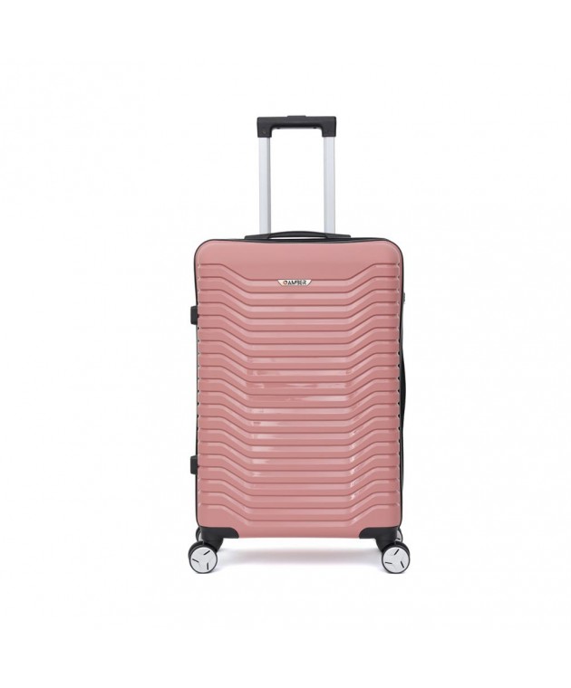 Βαλίτσα Μεσαία Amber Ροζ AM1008 43 x 65 x 25 cm Μεσαίες