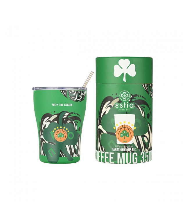 ESTIA ΘΕΡΜΟΣ COFFEE MUG PANATHINAIKOS BC EDITION WE THE GREENS 350ml 00-27247 ΘΕΡΜΟΣ-ΠΑΓΟΥΡΙΑ