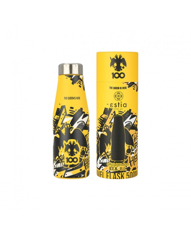 ESTIA ΘΕΡΜΟΣ TRAVEL FLASK AEK BC EDITION THE QUEEN IS HERE 500ml ΘΕΡΜΟΣ-ΠΑΓΟΥΡΙΑ