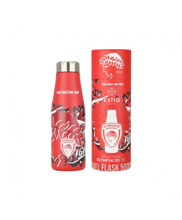 ESTIA ΘΕΡΜΟΣ TRAVEL FLASK OLYMPIACOS BC EDITION TOGETHER WE FIGHT 500ml ΘΕΡΜΟΣ-ΠΑΓΟΥΡΙΑ