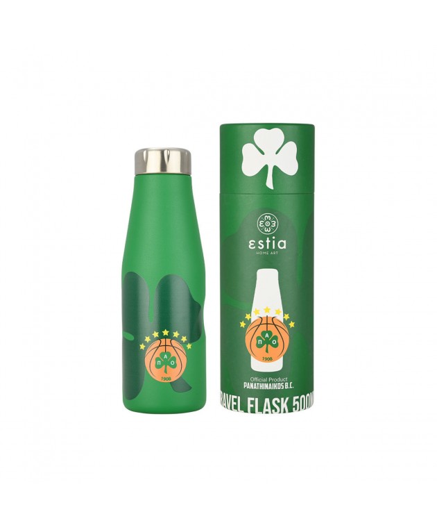 ESTIA ΘΕΡΜΟΣ TRAVEL FLASK PANATHINAIKOS BC EDITION 500ml 00-27193 ΘΕΡΜΟΣ-ΠΑΓΟΥΡΙΑ