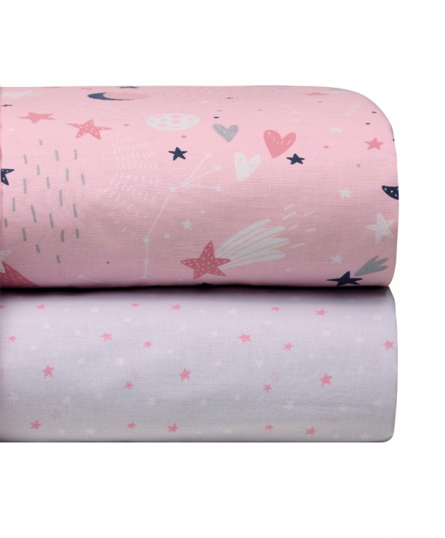 LALUNA ΣΕΝΤΟΝΙ ΛΙΚΝΟΥ.ΣΕΤ 2 ΤΕΜ 60Χ120 Βρεφικά Σεντόνια Λίκνου-Καλαθούνας