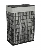 ESTIA ΚΑΛΑΘΙ ΑΠΛΥΤΩΝ NEST 37x22x55cm 2 ΘΕΣΕΩΝ ΜΑΥΡΟ Καλάθια Απλύτων