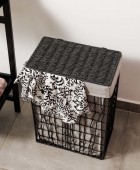 ESTIA ΚΑΛΑΘΙ ΑΠΛΥΤΩΝ NEST 37x22x55cm 2 ΘΕΣΕΩΝ ΜΑΥΡΟ Καλάθια Απλύτων