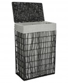 ESTIA ΚΑΛΑΘΙ ΑΠΛΥΤΩΝ NEST 37x22x55cm 2 ΘΕΣΕΩΝ ΜΑΥΡΟ Καλάθια Απλύτων
