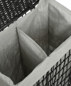ESTIA ΚΑΛΑΘΙ ΑΠΛΥΤΩΝ NEST 37x22x55cm 2 ΘΕΣΕΩΝ ΜΑΥΡΟ Καλάθια Απλύτων