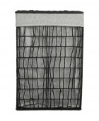 ESTIA ΚΑΛΑΘΙ ΑΠΛΥΤΩΝ NEST 37x22x55cm 2 ΘΕΣΕΩΝ ΜΑΥΡΟ Καλάθια Απλύτων