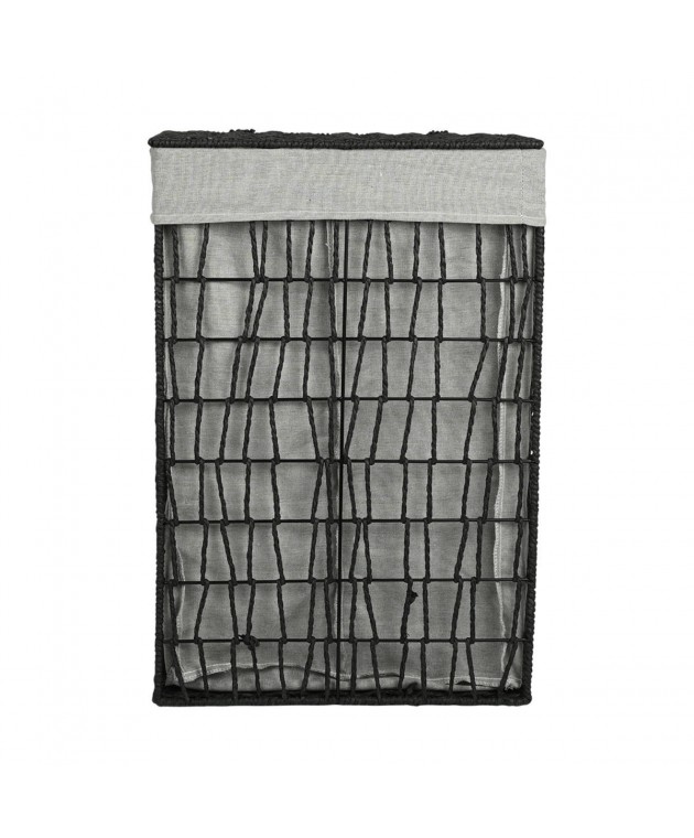 ESTIA ΚΑΛΑΘΙ ΑΠΛΥΤΩΝ NEST 37x22x55cm 2 ΘΕΣΕΩΝ ΜΑΥΡΟ Καλάθια Απλύτων