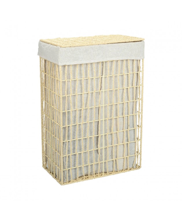ESTIA ΚΑΛΑΘΙ ΑΠΛΥΤΩΝ NEST 37x22x55cm 2 ΘΕΣΕΩΝ ΜΠΕΖ Καλάθια Απλύτων