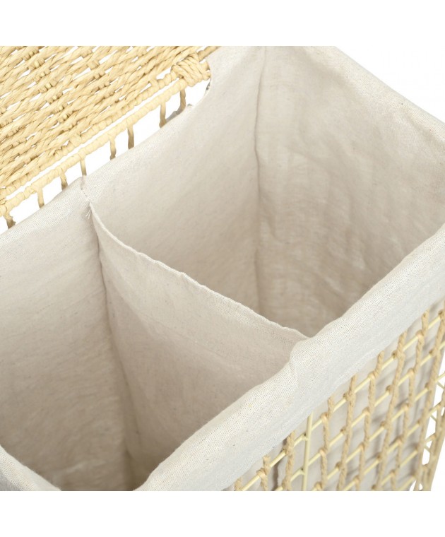 ESTIA ΚΑΛΑΘΙ ΑΠΛΥΤΩΝ NEST 37x22x55cm 2 ΘΕΣΕΩΝ ΜΠΕΖ Καλάθια Απλύτων