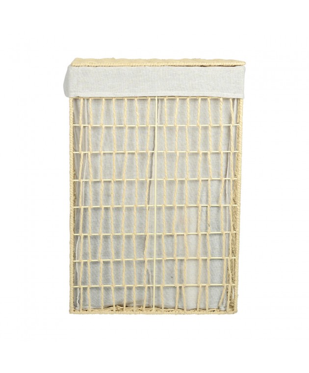 ESTIA ΚΑΛΑΘΙ ΑΠΛΥΤΩΝ NEST 37x22x55cm 2 ΘΕΣΕΩΝ ΜΠΕΖ Καλάθια Απλύτων