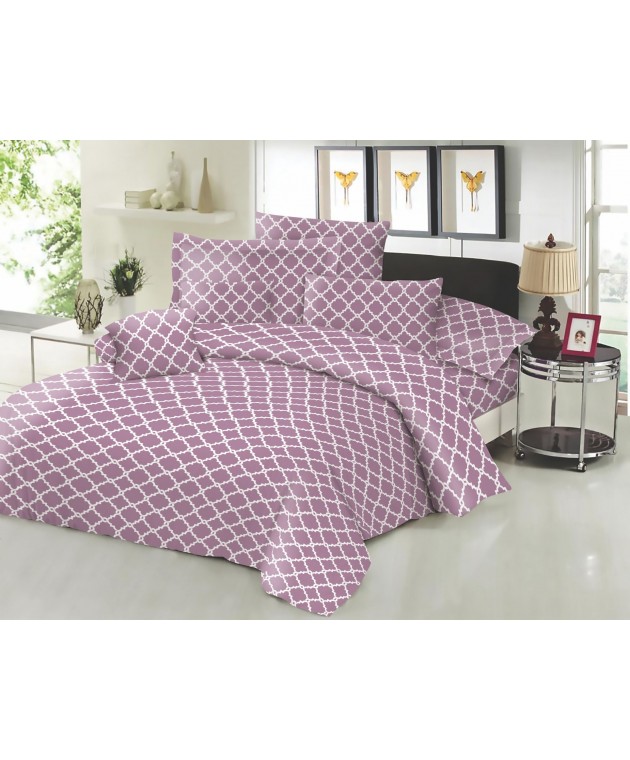 Σεντόνι ΚΟΜΒΟΣ Cotton Line NEW Printed Montana Rotten Apple Διπλό με λάστιχο 150x200+22 Διπλά