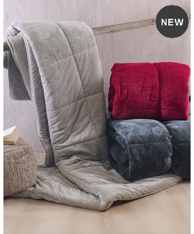  Κουβερτοπάπλωμα μονό (160Χ220) TILTY GREY-BLUE, RYTHMOS HOME Κουβερτοπαπλώματα Μονά