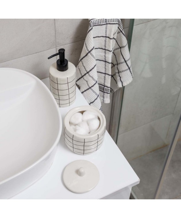 ESTIA ΔΟΧΕΙΟ ΓΙΑ ΒΑΜΒΑΚΙ CAGE ΚΕΡΑΜΙΚΟ 11x11cm Βαμβακοθήκες