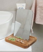 ESTIA ΚΑΘΡΕΦΤΗΣ ΕΠΙΤΡΑΠΕΖΙΟΣ ALLURE ΜΕ ΞΥΛΙΝΗ ΒΑΣΗ 7.5x12.5x18cm Καθρέφτες