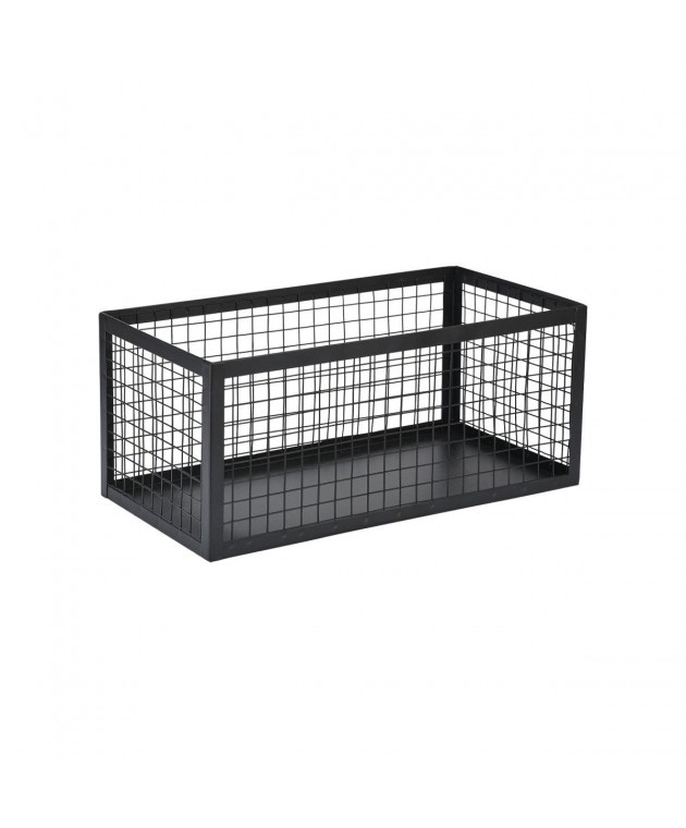 ESTIA ΚΑΛΑΘΙ ΑΠΟΘΗΚΕΥΣΗΣ & ΟΡΓΑΝΩΣΗΣ CAGE ΜΕΤΑΛΛΙΚΟ 23.5x15x11cm ΜΑΥΡΟ Διακοσμητικά Καλάθια-Κουτιά