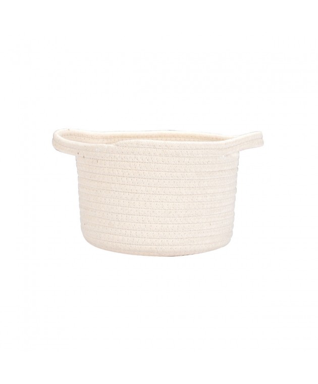 ESTIA ΚΑΛΑΘΙ ΚΡΕΜΑΣΤΟ BLANCA 20x20x15cm ΛΕΥΚΟ Διακοσμητικά Καλάθια-Κουτιά