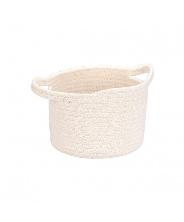 ESTIA ΚΑΛΑΘΙ ΚΡΕΜΑΣΤΟ BLANCA 20x20x15cm ΛΕΥΚΟ Διακοσμητικά Καλάθια-Κουτιά
