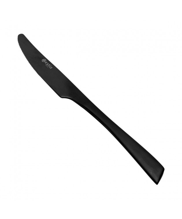 ESTIA ΜΑΧΑΙΡΙ ΦΑΓΗΤΟΥ EDGE BLACK ΑΝΟΞΕΙΔΩΤΟ ΑΤΣΑΛΙ 18/0 ΜΑΥΡΟ MAT Μαχαιροπίρουνα