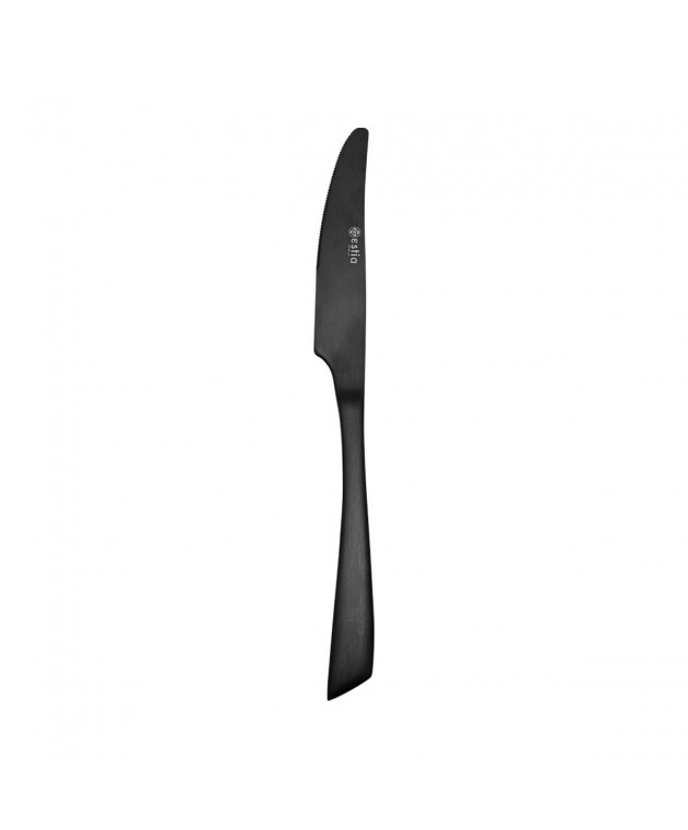 ESTIA ΜΑΧΑΙΡΙ ΦΑΓΗΤΟΥ EDGE BLACK ΑΝΟΞΕΙΔΩΤΟ ΑΤΣΑΛΙ 18/0 ΜΑΥΡΟ MAT Μαχαιροπίρουνα