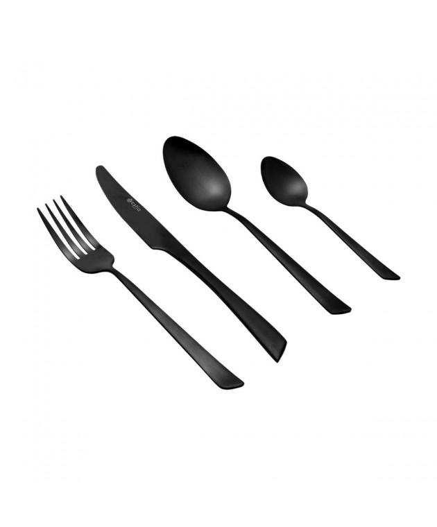 ESTIA ΣΕΤ ΜΑΧΑΙΡΟΠΙΡΟΥΝΑ EDGE BLACK ΑΝΟΞΕΙΔΩΤΟ ΑΤΣΑΛΙ 18/0 ΜΑΥΡΟ MAT 24 ΤΕΜ. Μαχαιροπίρουνα