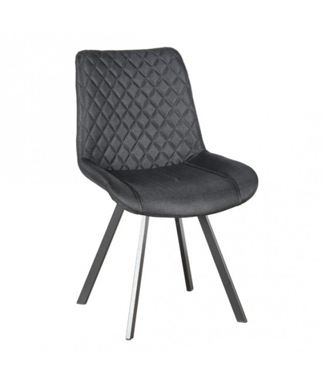 ALESIA S BLACK ΥΦΑΣΜΑ ΚΑΡΕΚΛΑ ΜΕΤΑΛΛΙΚΗ  53X61X52-86εκ.  Καρέκλες