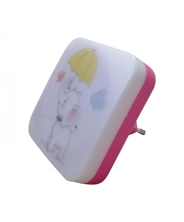 NLT 82 ΦΩΤΑΚΙ ΝΥΚΤΟΣ ΕΛΕΦΑΝΤΑΣ ΜΕ ΟΜΠΡΕΛΑ LED 0.5W Φωτάκια Νυκτός